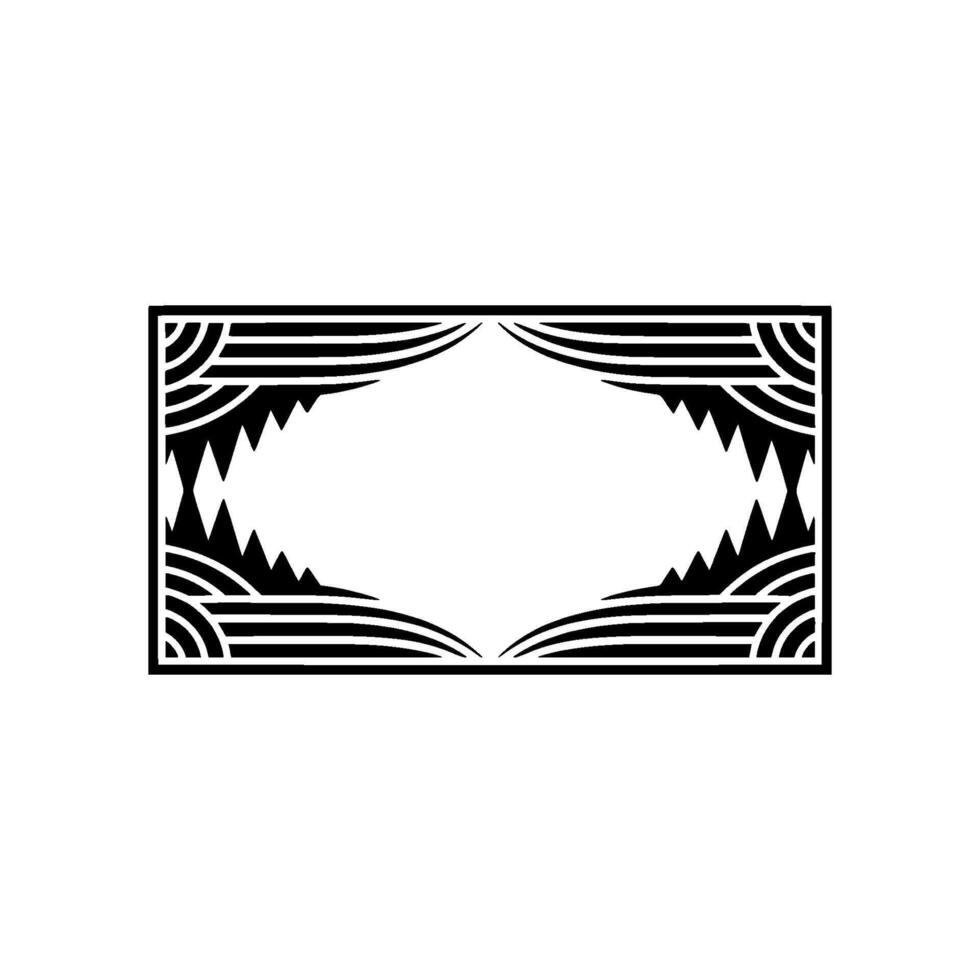 Geometric Waveframe, Minimalist , Abstract Pattern vector