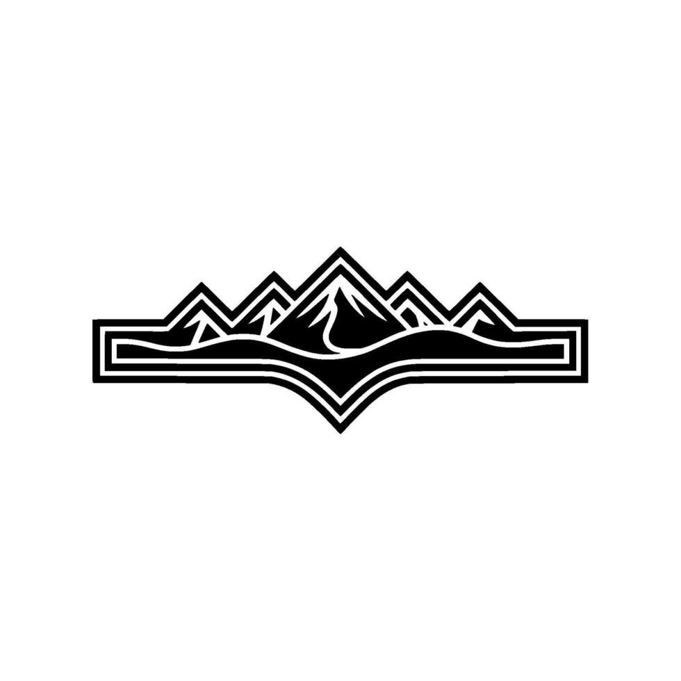 Mountain Silhouette Emblem, Bold Adventure vector