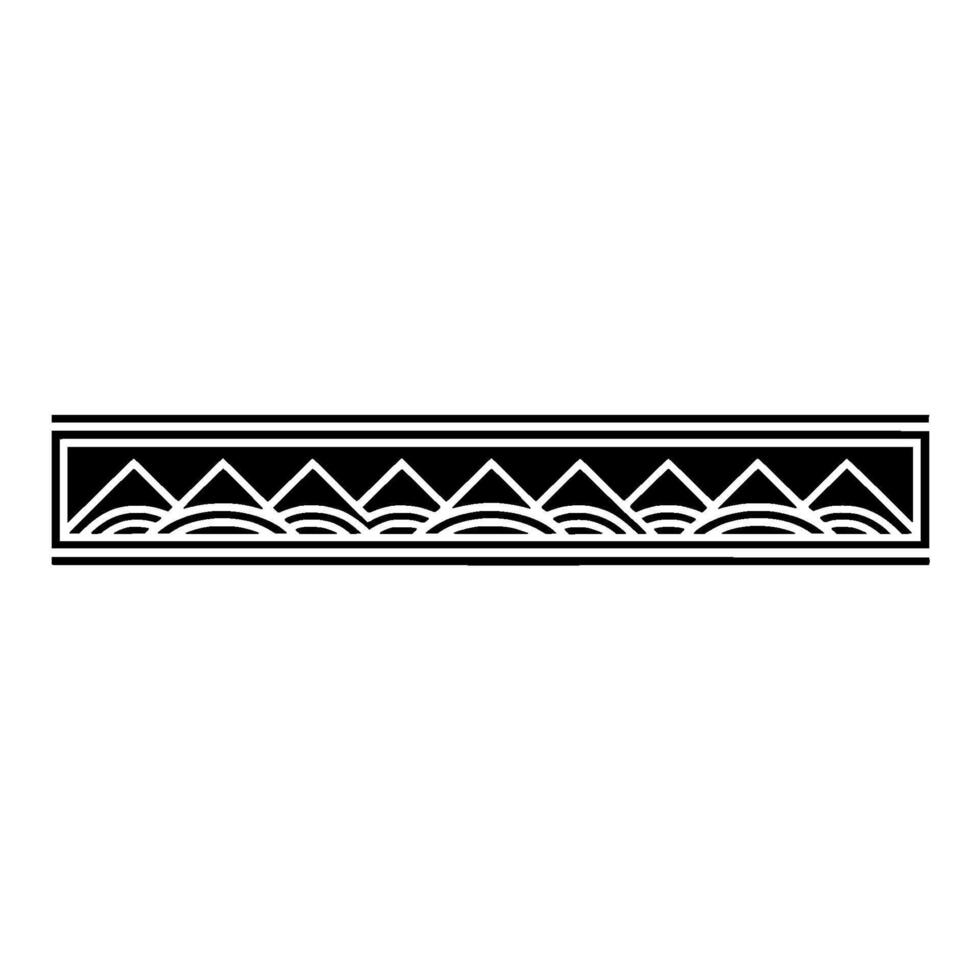 Geometric Wave Border, Art Deco Style - Vintage vector