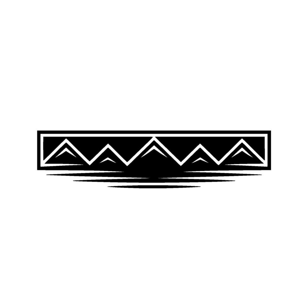 Minimalist Mountainscape Emblem, Modern, Mountains vector