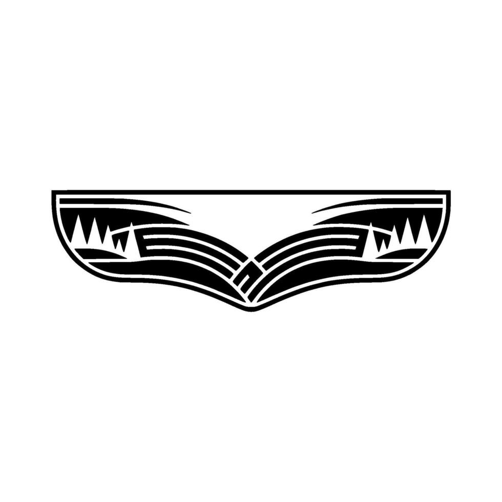 Geometric Tribal Mask Emblem, Minimalist vector