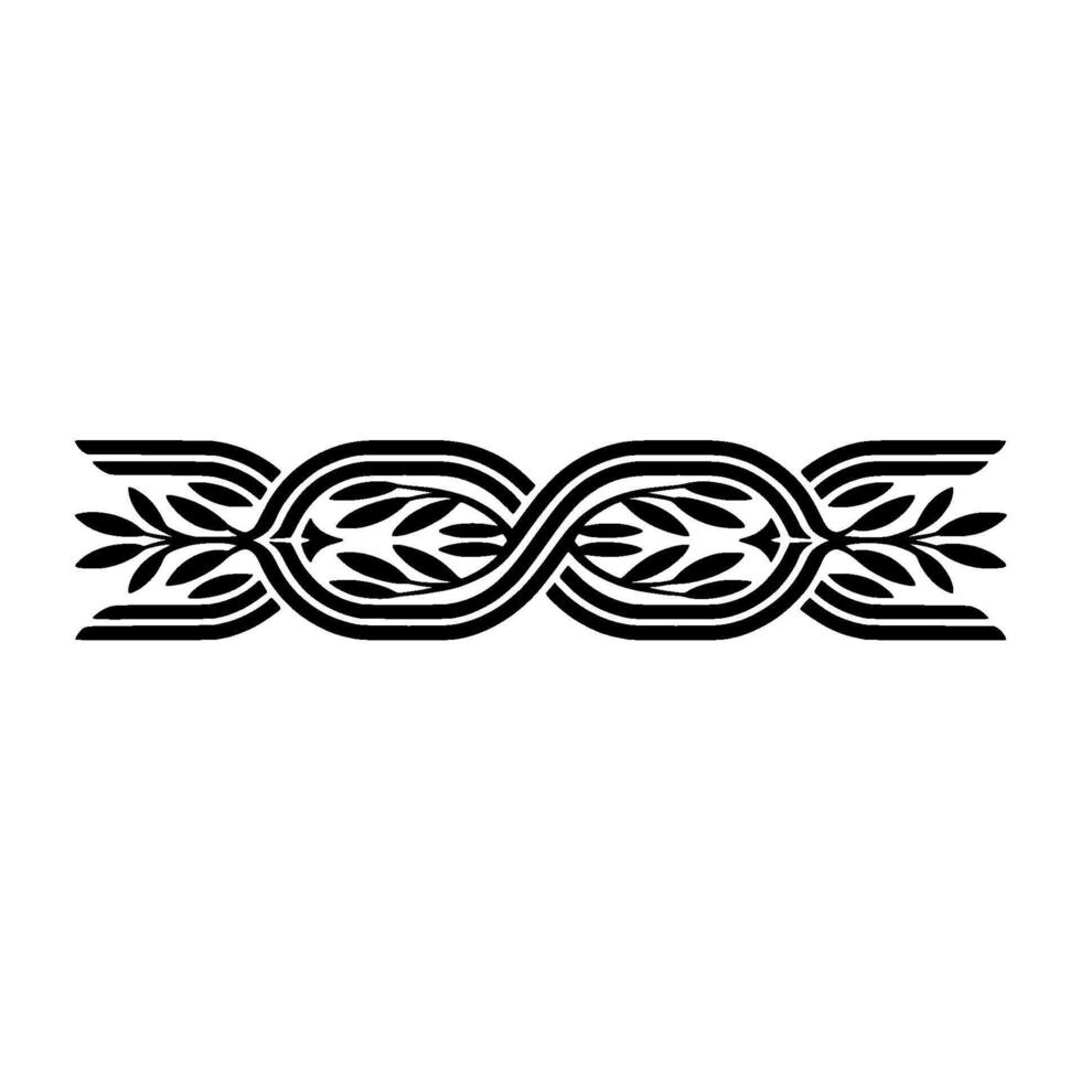 Elegant Swirling Laurel Border, Vintage Element vector