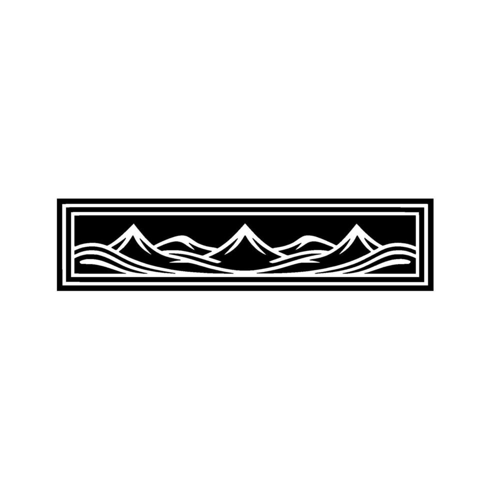 Minimalist Mountainscape Emblem, Serene Horizon vector