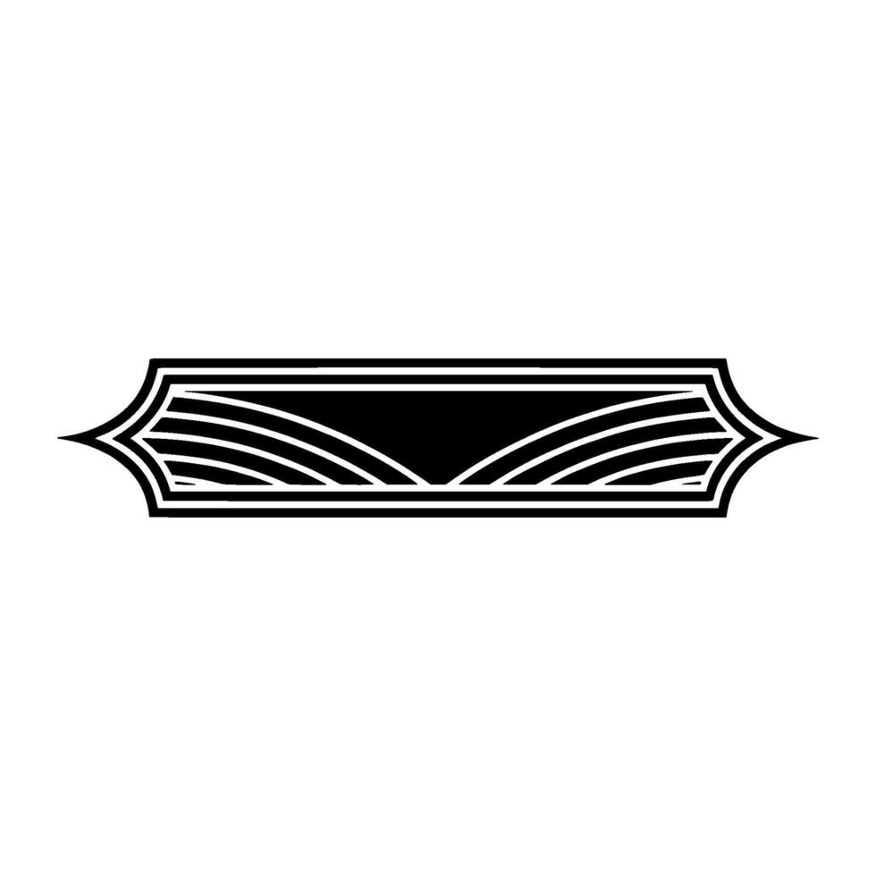 Art Deco Wave Ornament, Geometric , Elegant Motif vector