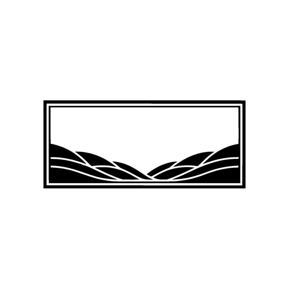 Minimalist Horizon, Serene Landscape Emblem, Calm vector