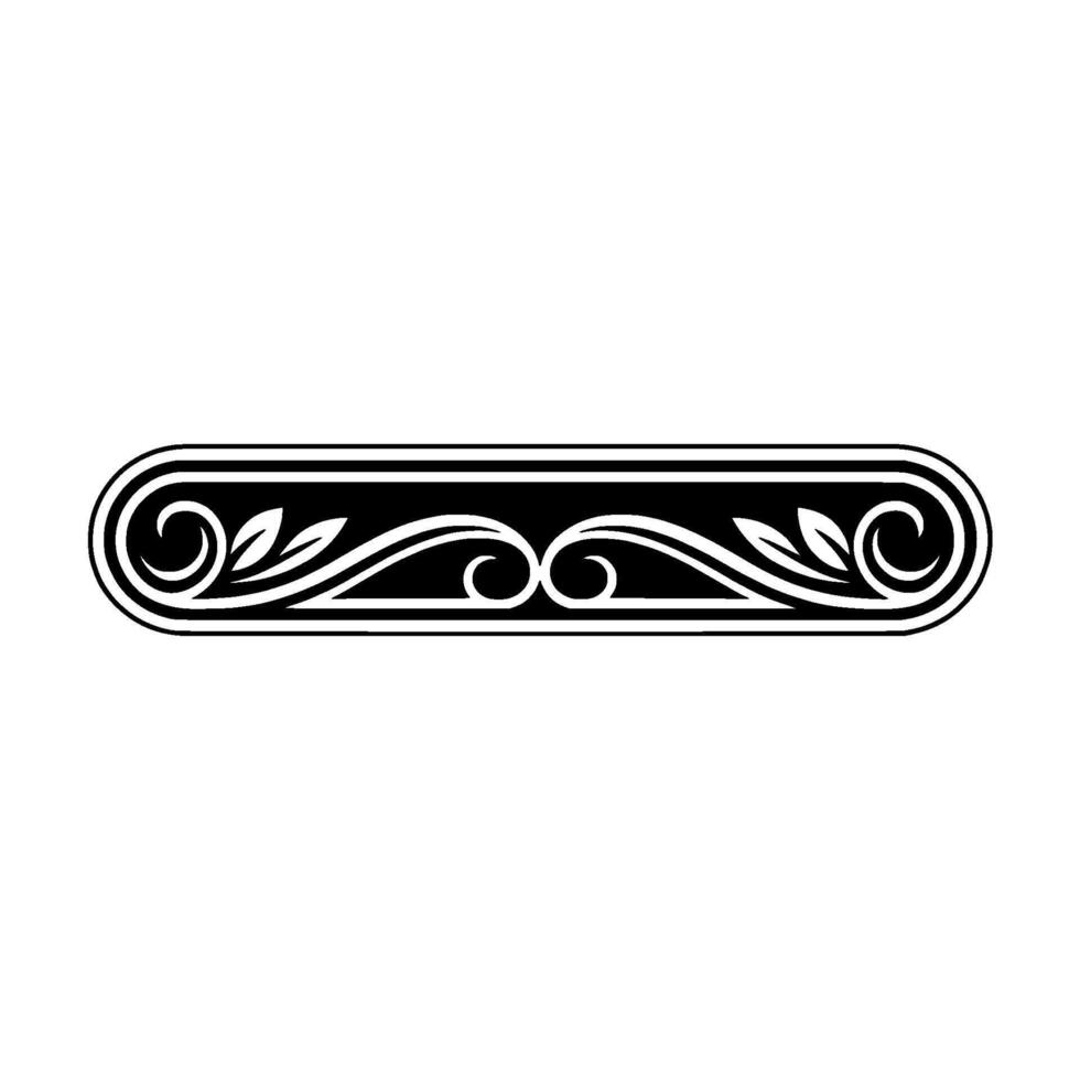 Elegant Oval Ornament Border, Vintage vector