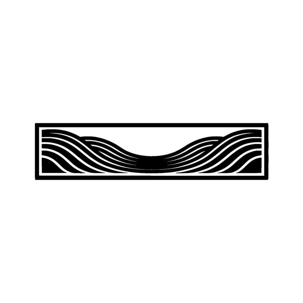 Minimalist Waveform, Geometric Horizon, Tranquil Abstract vector