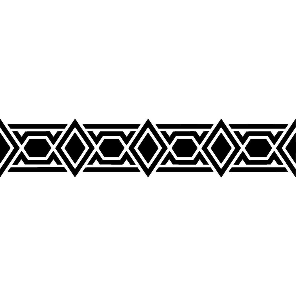 Geometric Deco Border, Elegant Pattern, Minimalist - Ornamentation vector