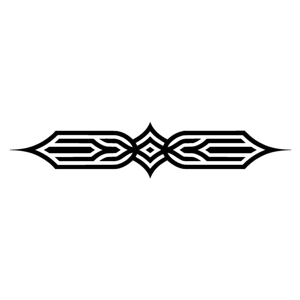 Geometric Tribal Ornament, Elegant Border vector