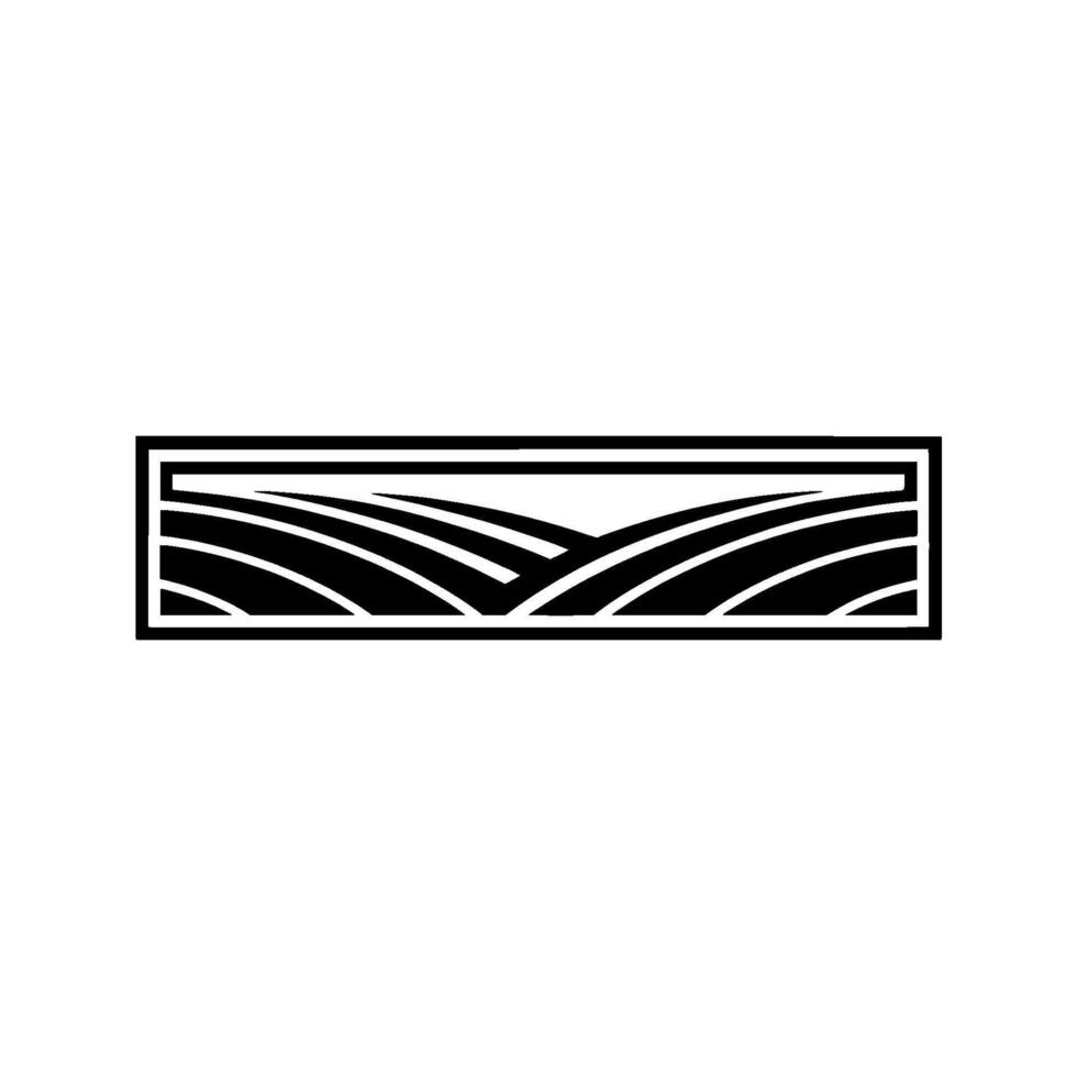 Geometric Landscape Emblem, Minimalist, Contour vector