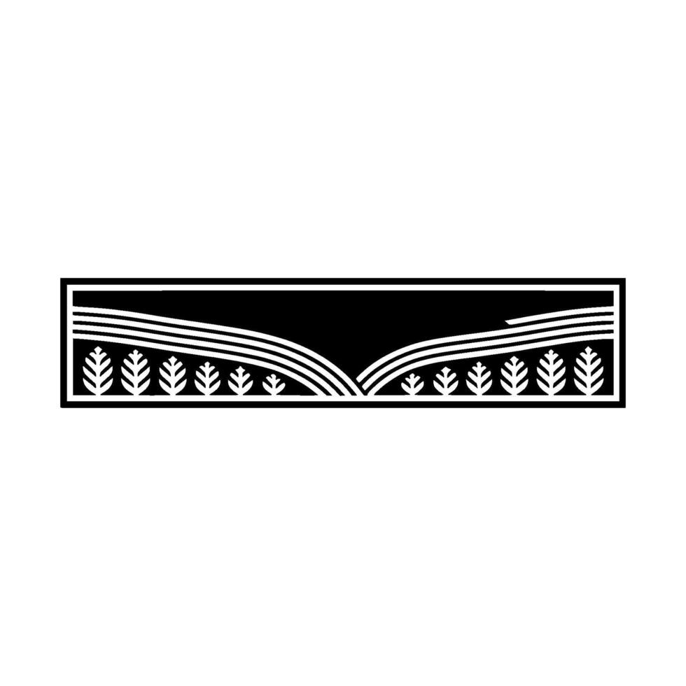 Geometric Landscape Border, Minimalist vector