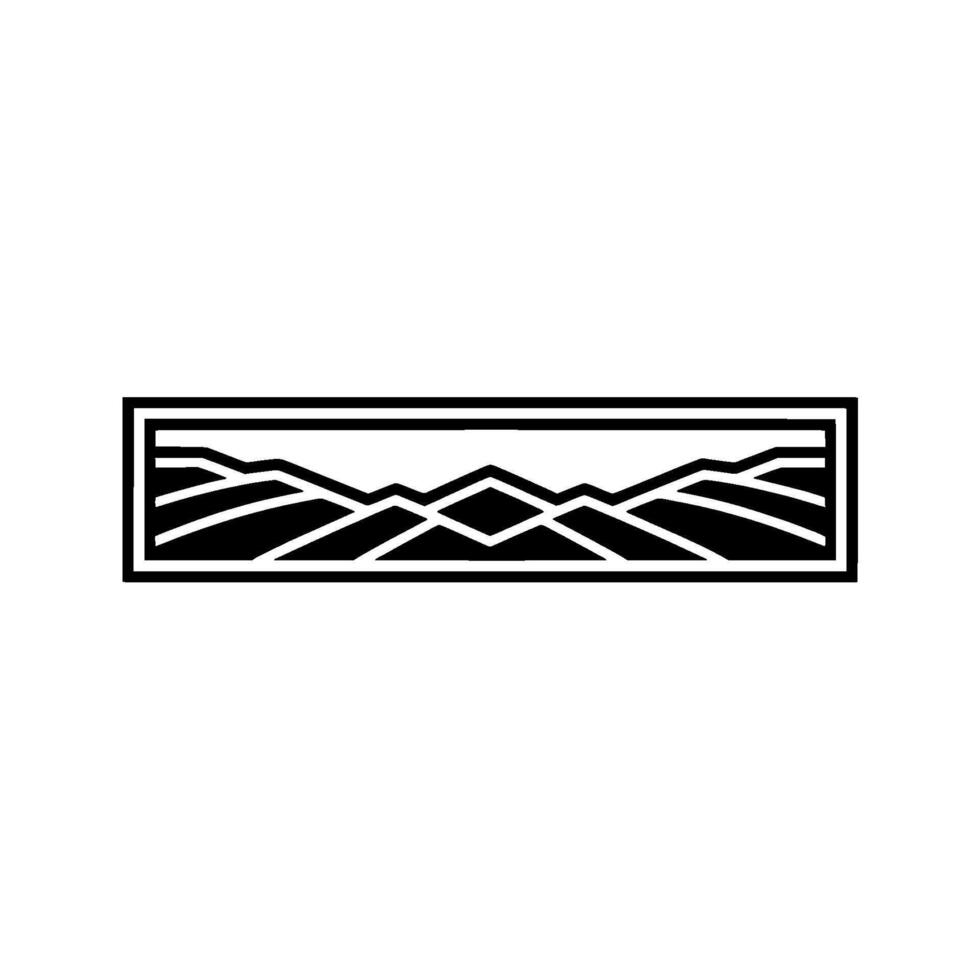 Geometric Mountainscape - Minimalist Landscape Emblem - Mountains vector