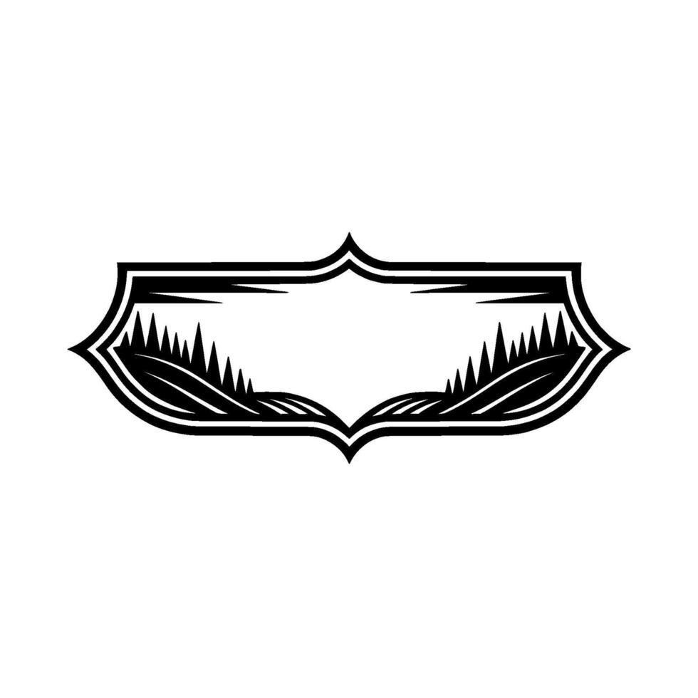 Rustic Mountain Emblem, Vintage Badge vector