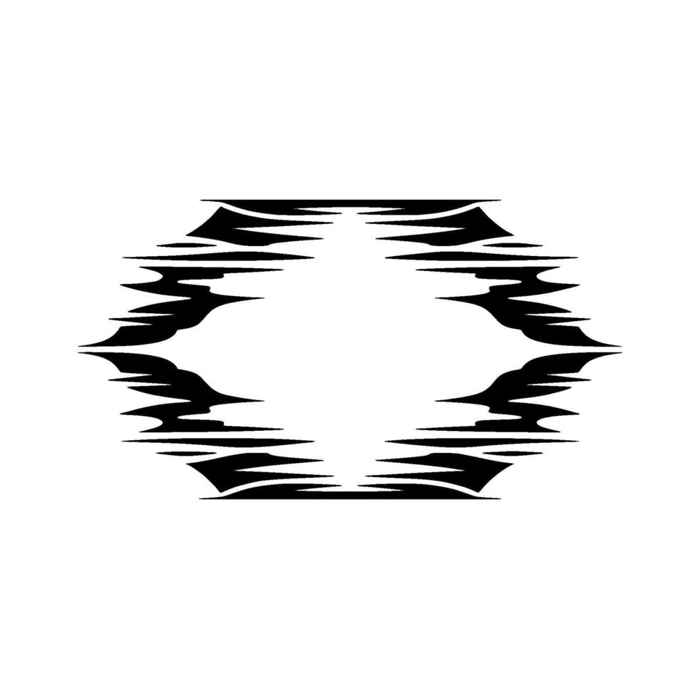 Fractured Horizon, Abstract Portal, Minimalist vector