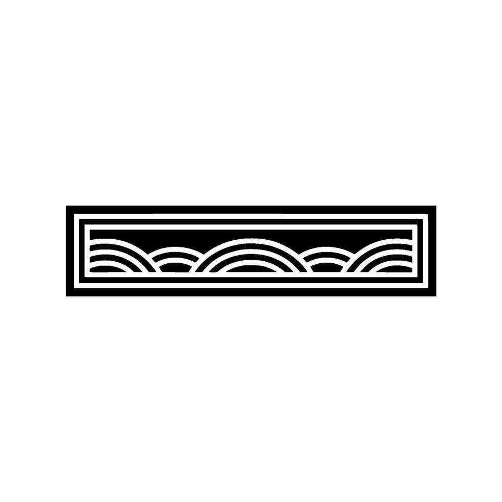 Minimalist Wave Border, Elegant Element vector