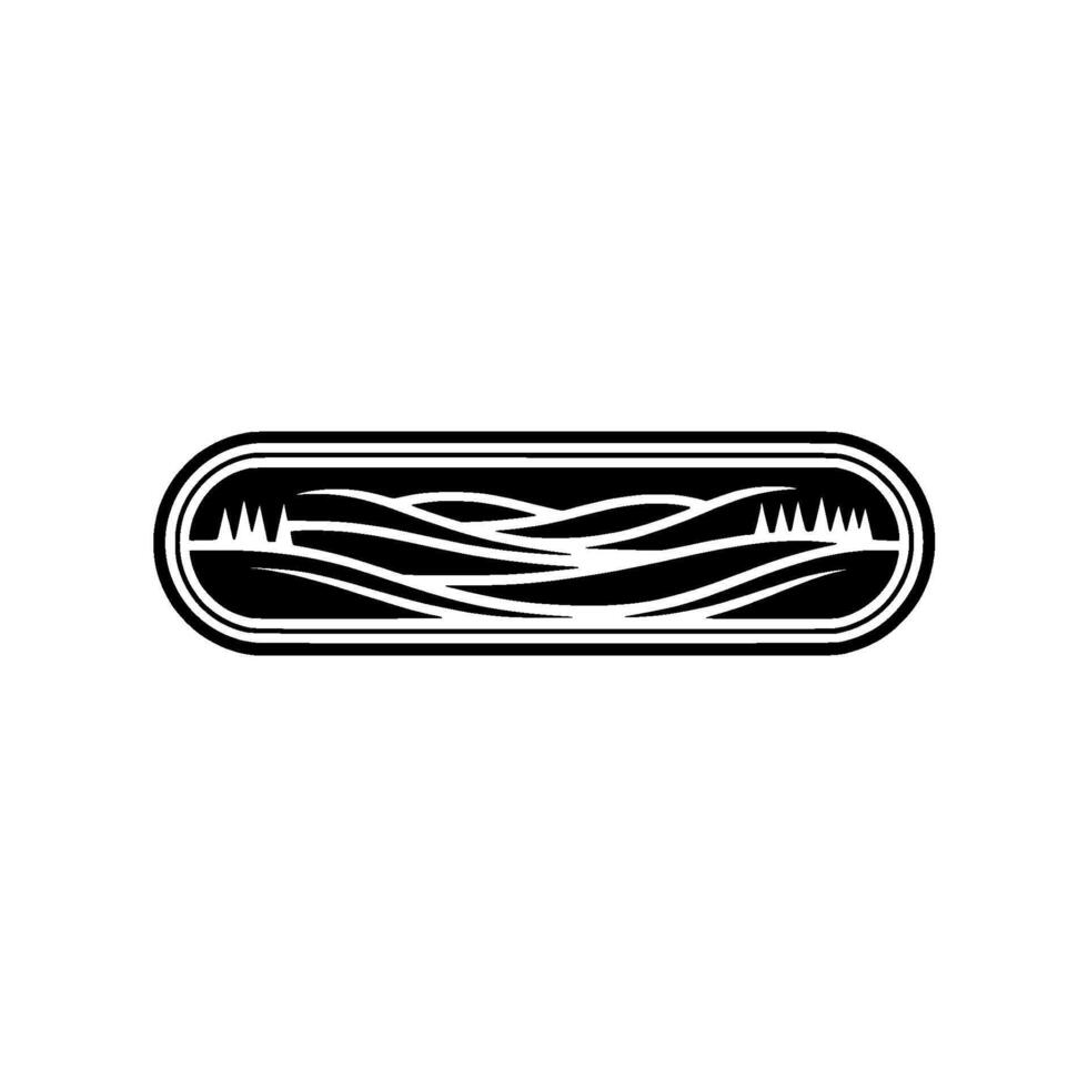 Minimalist Mountainscape Emblem, Vintage Style vector