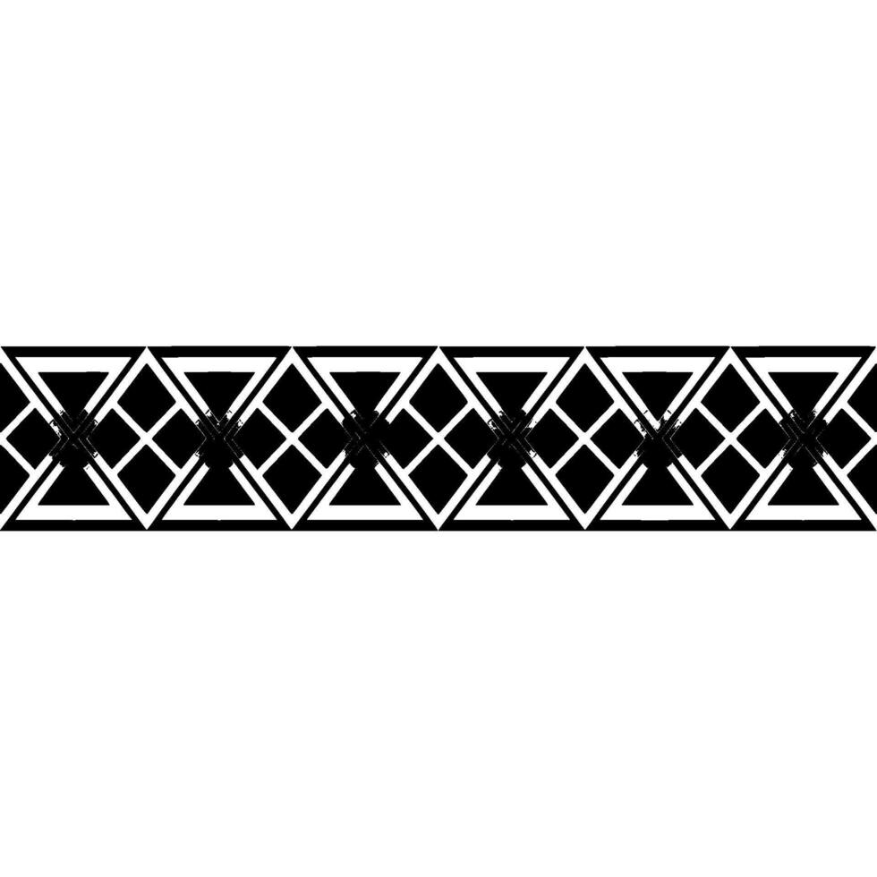 Geometric Deco Border, Black Grey, Art Deco Pattern vector