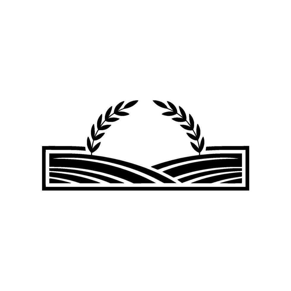 Rustic Harvest Emblem, Agricultural Heritage Symbol vector