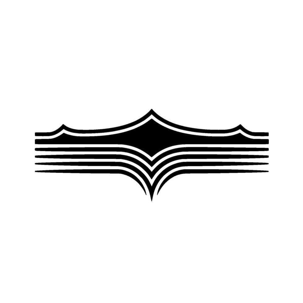 Geometric Wave Crest, Minimalist vector