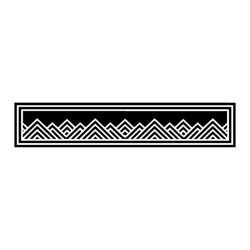Geometric Wave Border, Minimalist , Black White, Minimalism vector