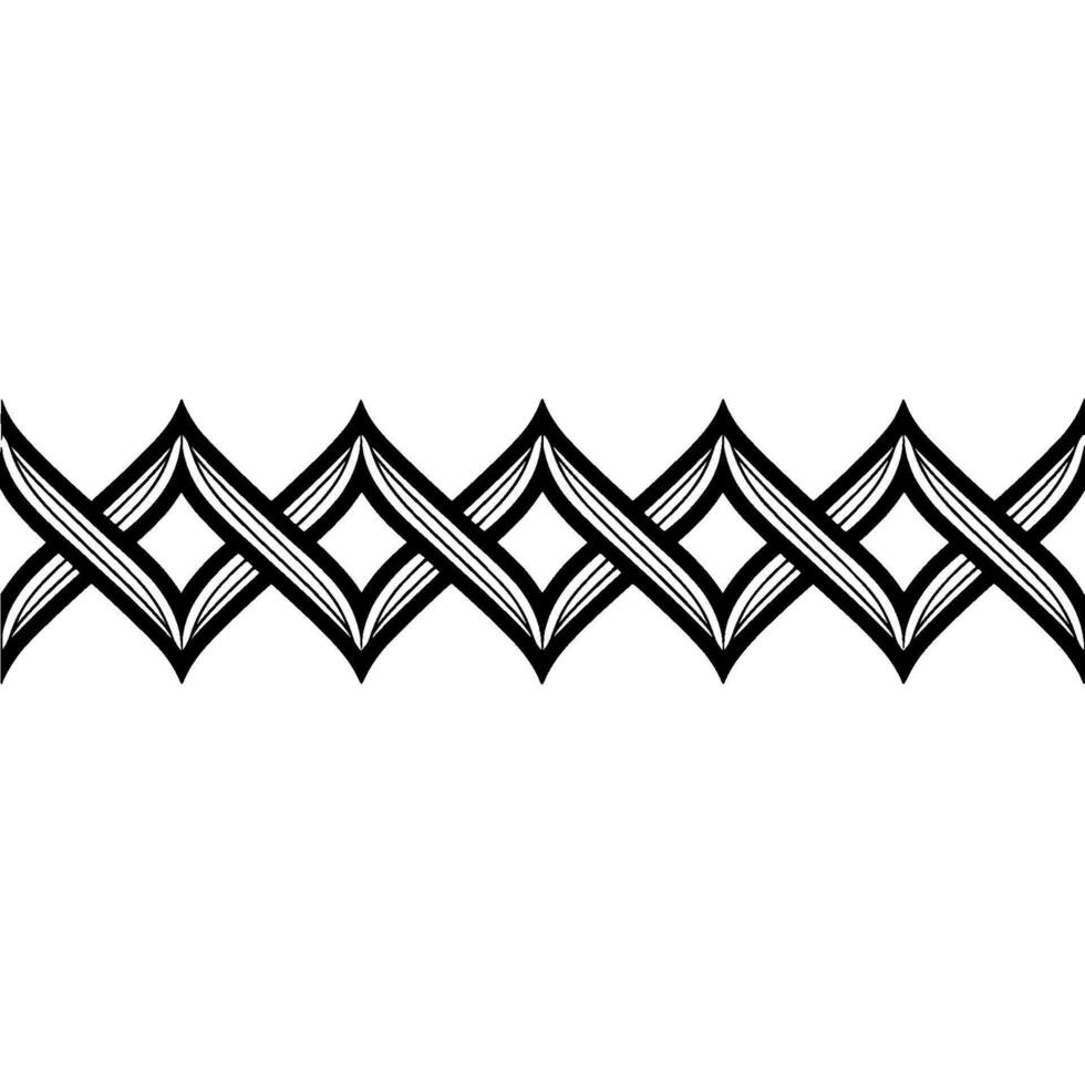 Geometric Woven Border, Minimalist, Pattern vector