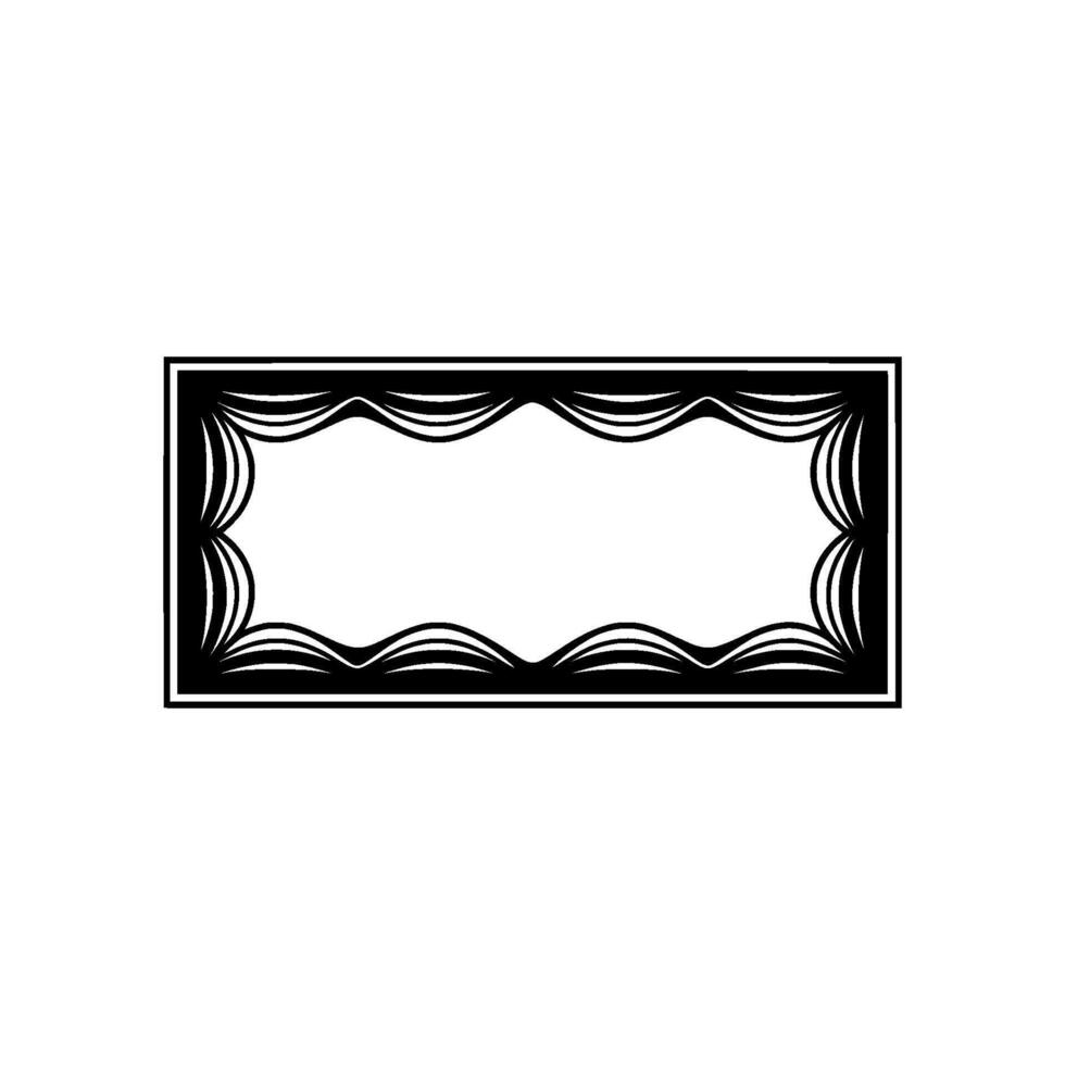 Geometric Wave Frame, Minimalist - Abstract vector