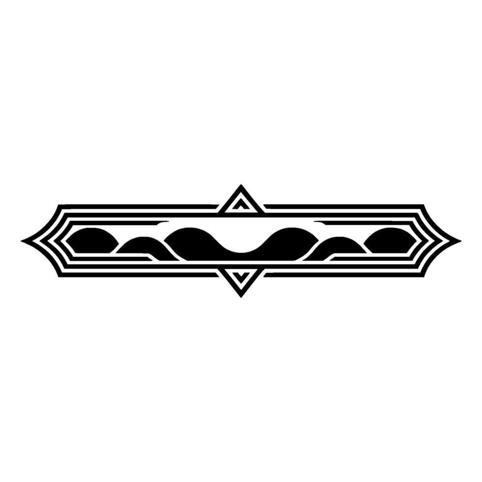 Art Deco Crest Geometric Landscape Ornamentation vector