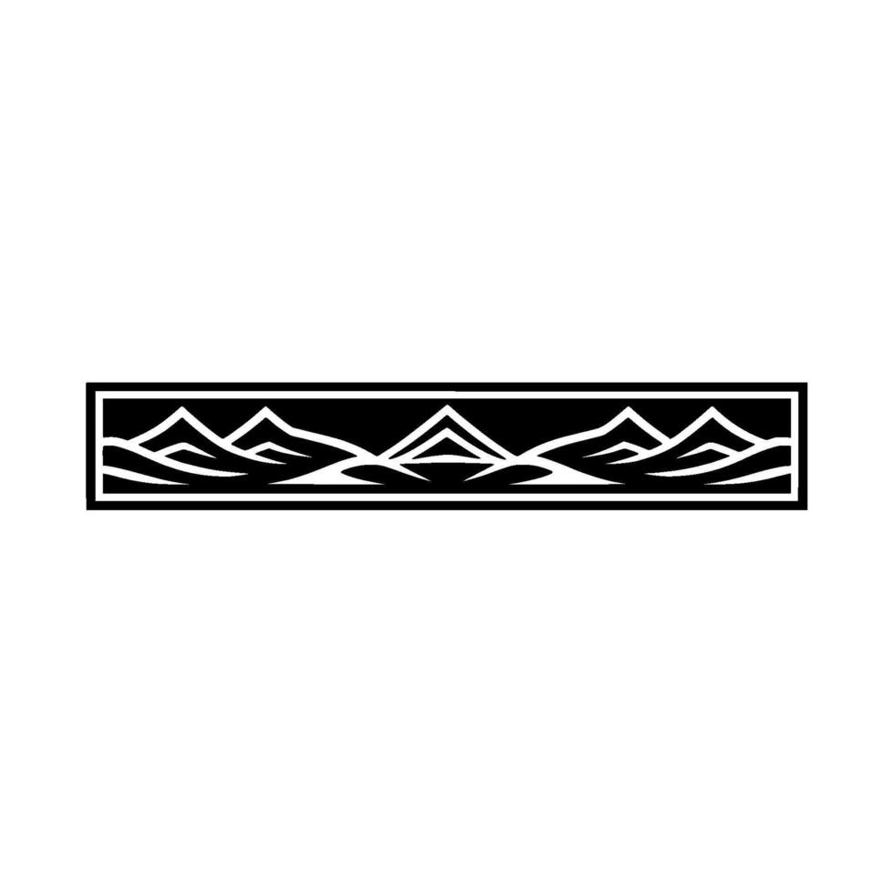 Geometric Mountainscape Border, Minimalist - Landscape vector