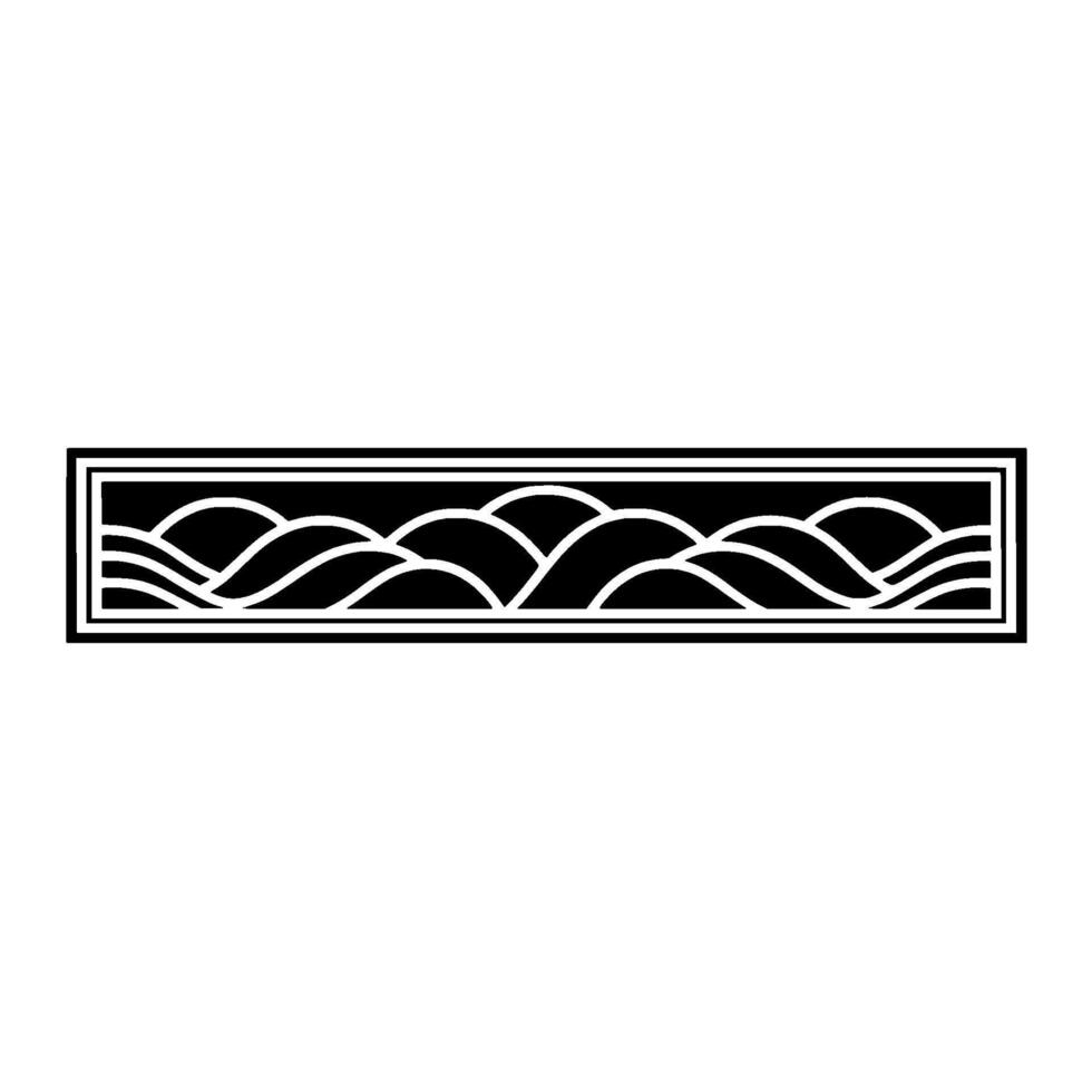 Geometric Wave Border, Art Deco Style, Minimalism vector