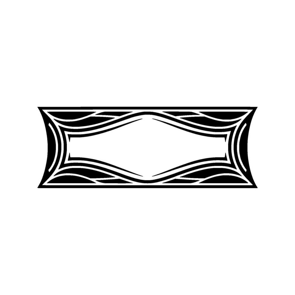 Art Deco Wave Ornament, Elegant Element vector