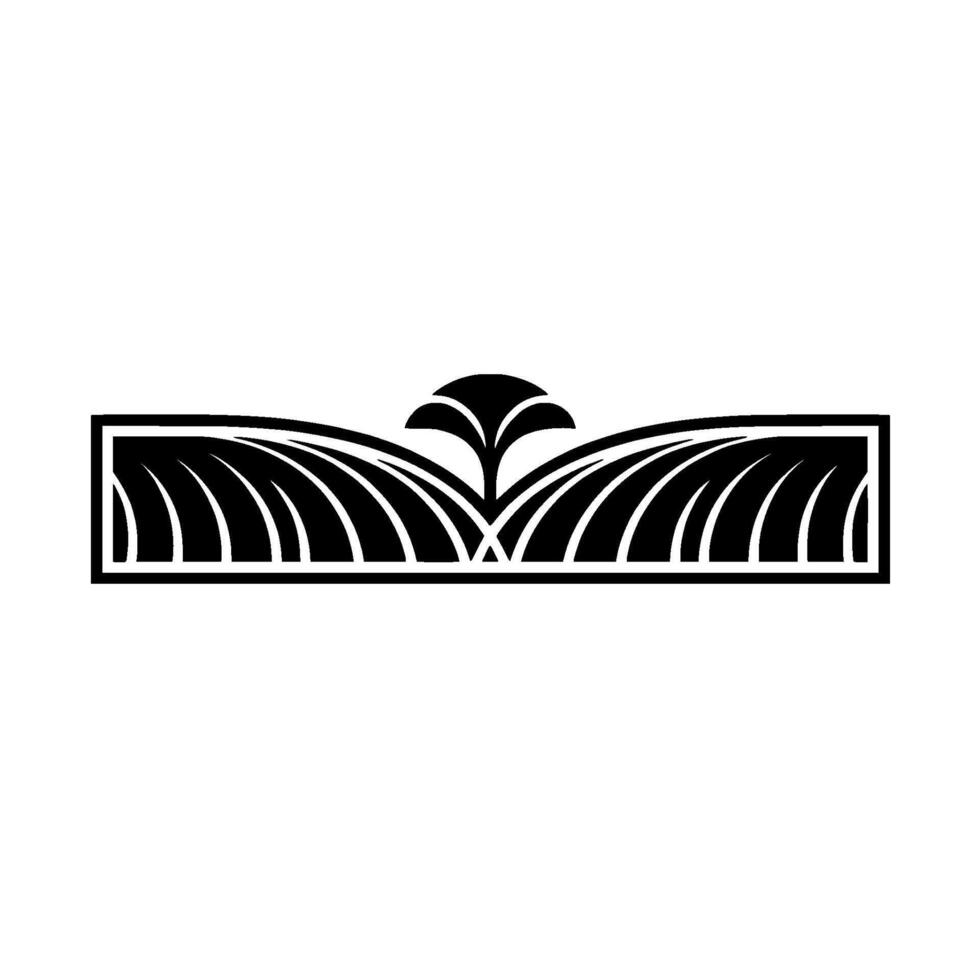 Geometric Harvest Emblem, Modern Agricultural Symbol vector