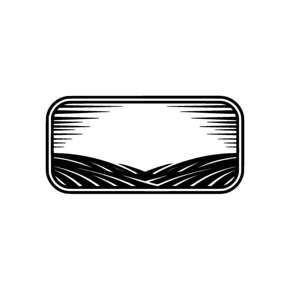 Vintage Landscape Window, Minimalist Horizon vector
