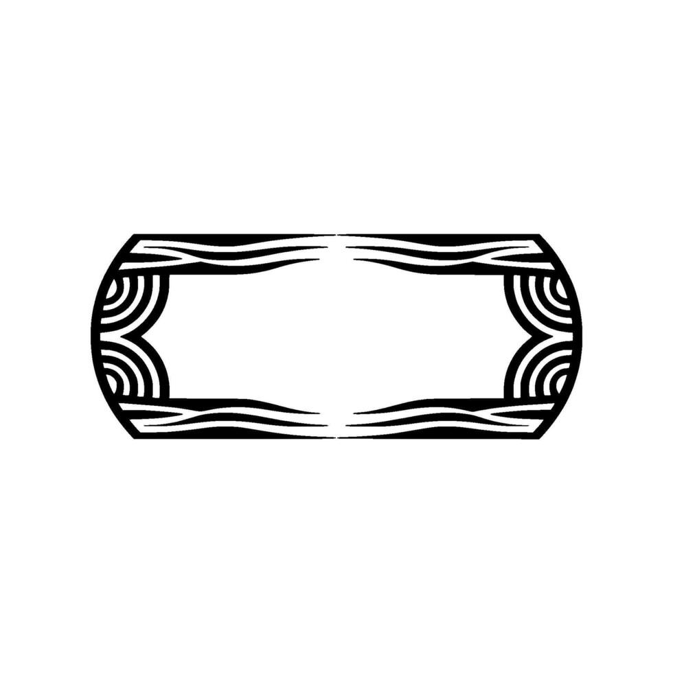 Geometric Wave Frame, Minimalist , Elegant Border - Abstract vector