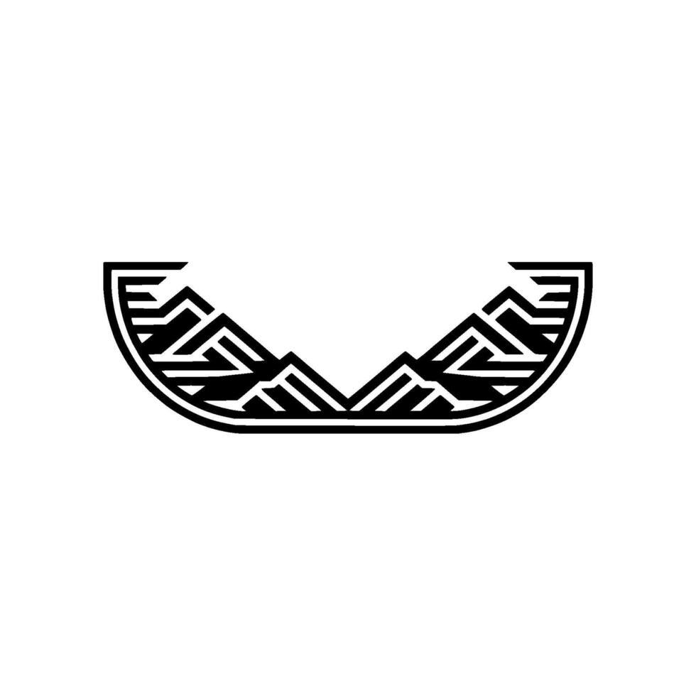 Geometric Mountain Silhouette, Minimalist, Abstract vector