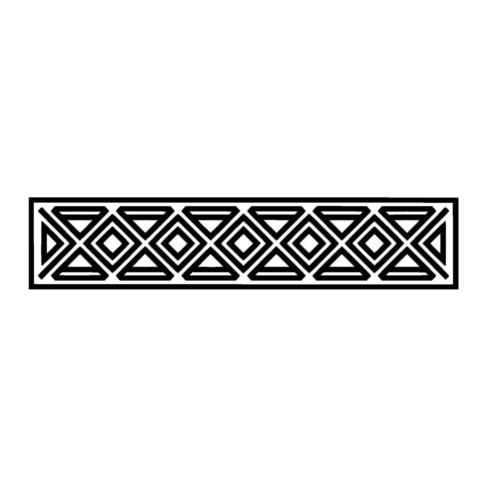 Geometric Deco Border, Minimalist Pattern, alternate version 36 vector
