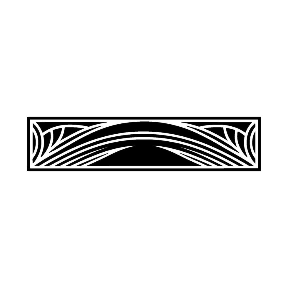 Geometric Wave Border, Art Deco Style, Frame vector