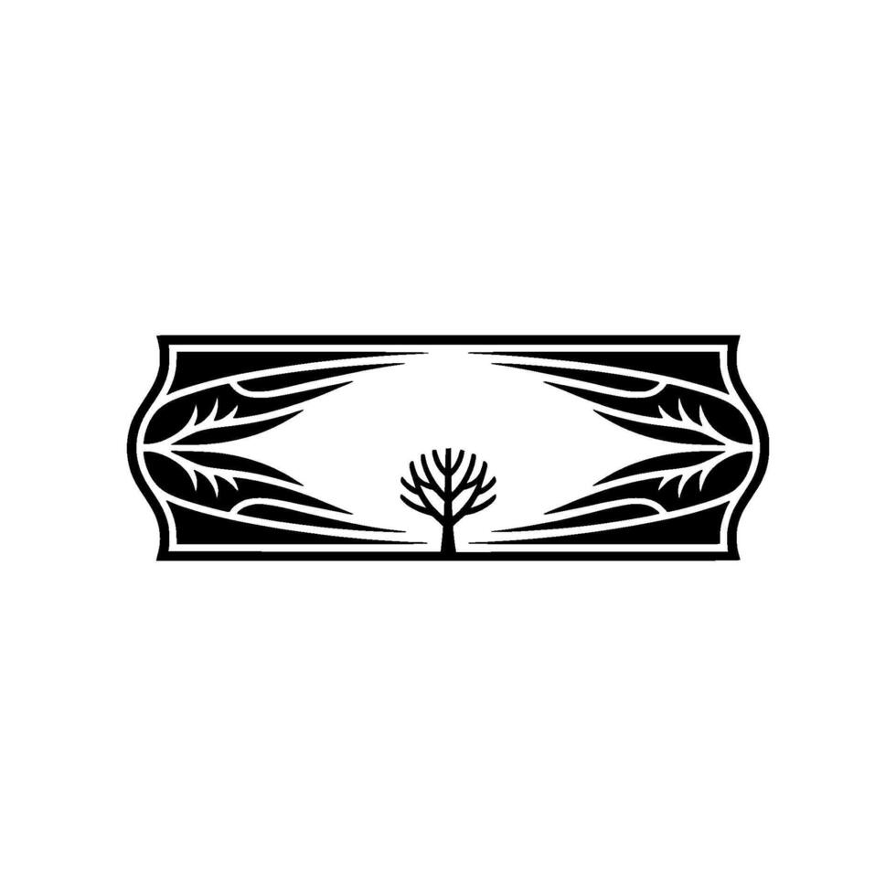 Tribal Tree Emblem, Minimalist , Serene Symbol vector
