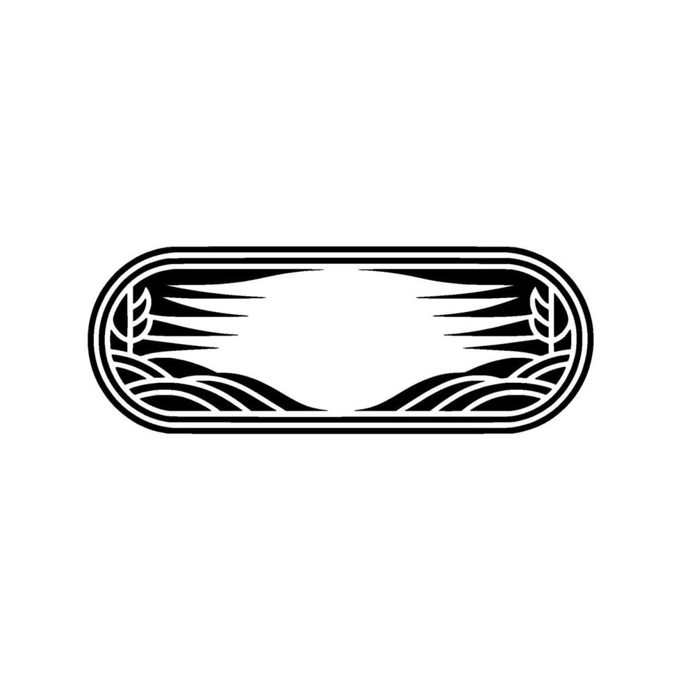 Vintage Landscape Emblem, Minimalist vector
