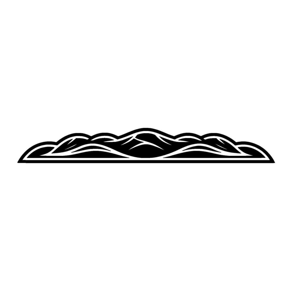 Stylized Mountain Silhouette, Minimalist Landscape Emblem, Illustration vector