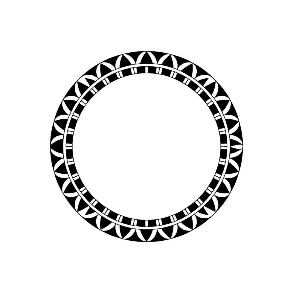 Geometric Circle Ornament, Minimalist, Border vector