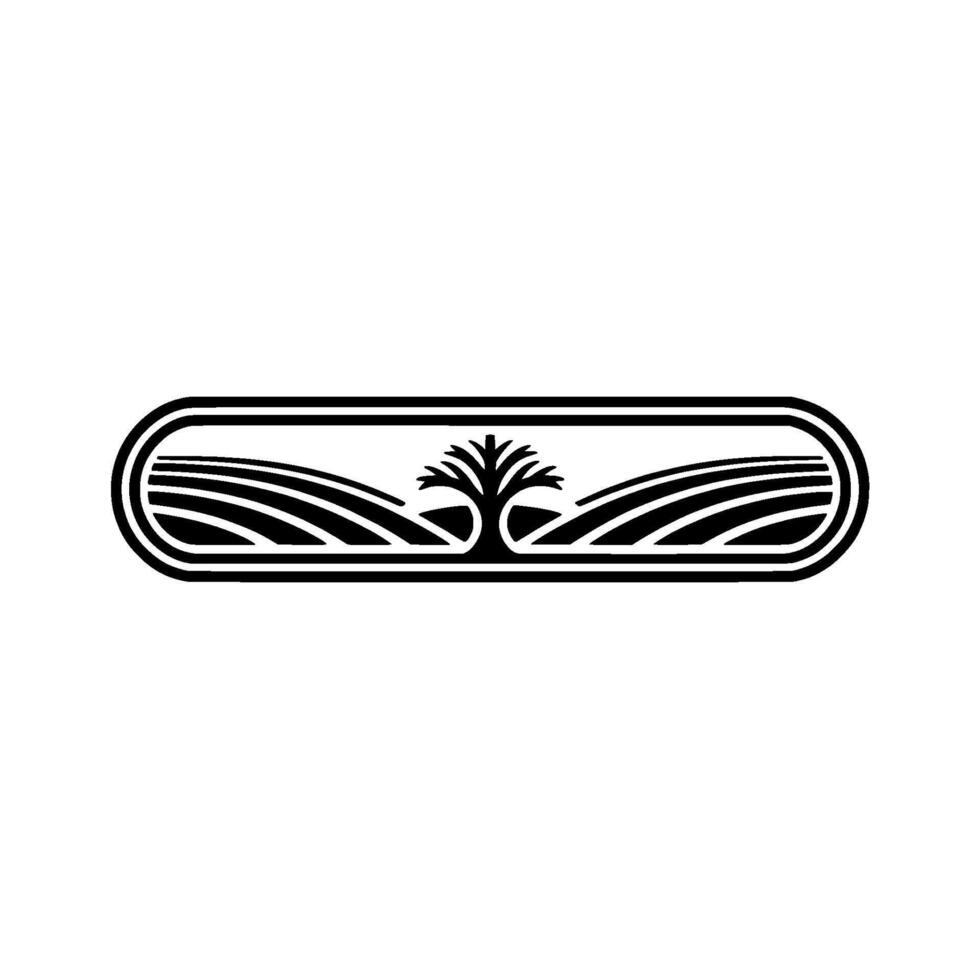 Rustic Landscape Emblem, Agricultural Heritage - Agriculture vector