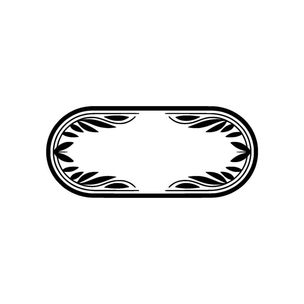Elegant Oval Emblem, Vintage , Decorative Border vector