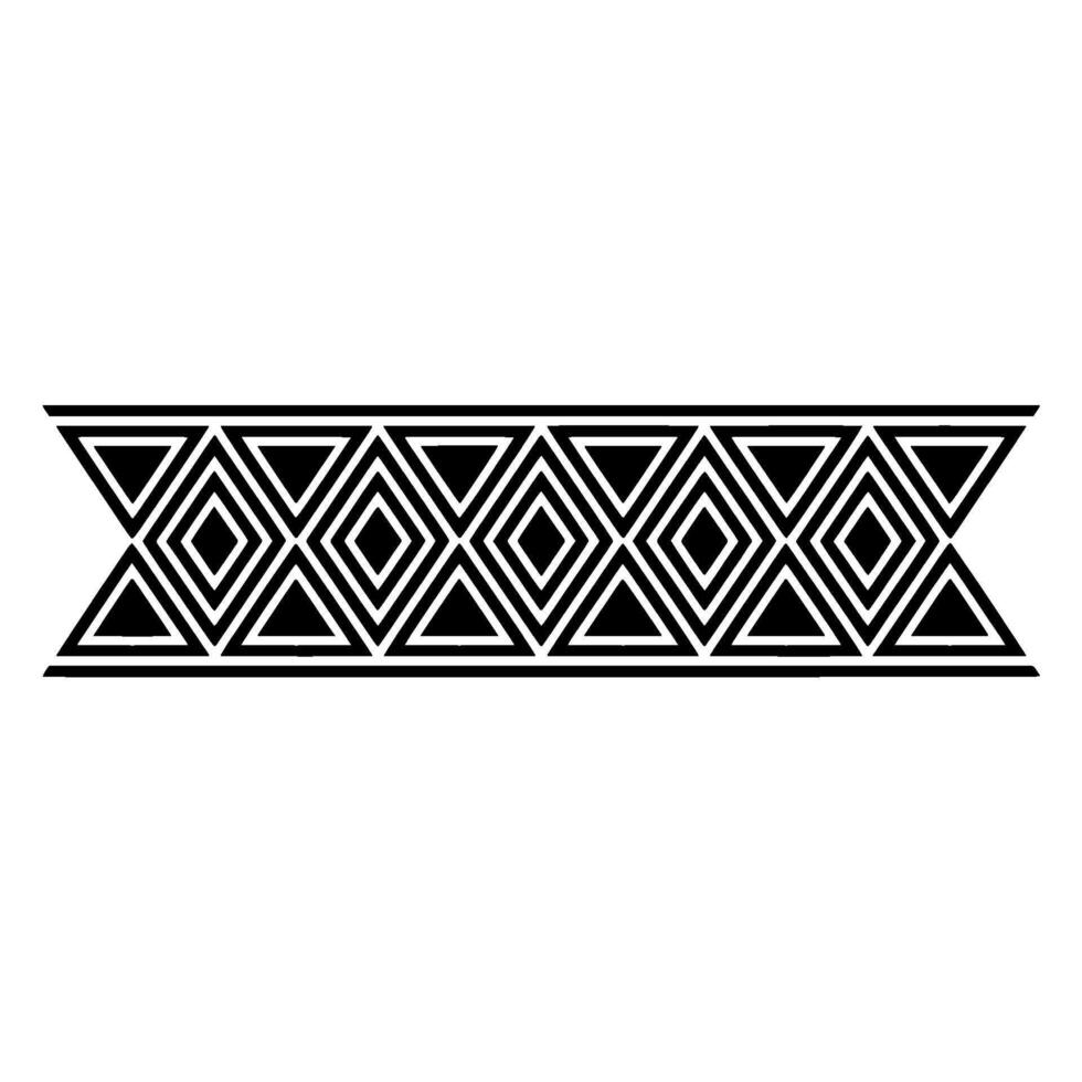 Geometric Deco Border, Elegant Pattern, Minimalist, Triangles vector