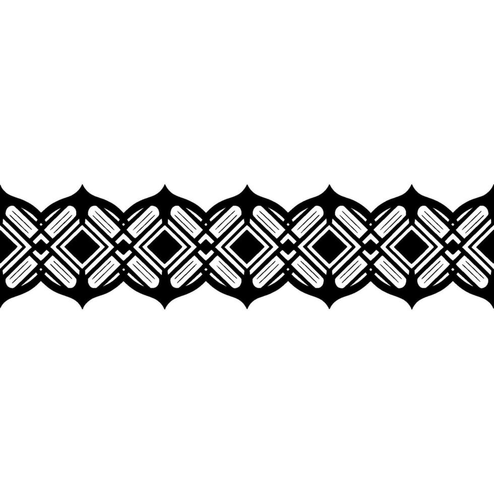 Geometric Deco Border, Minimalist Pattern, Elegant - Ornament vector