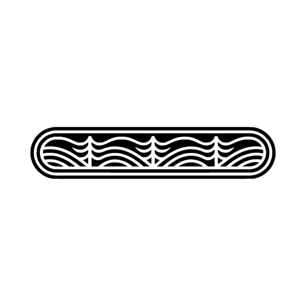 Minimalist Wave Emblem, Modern, Abstract vector