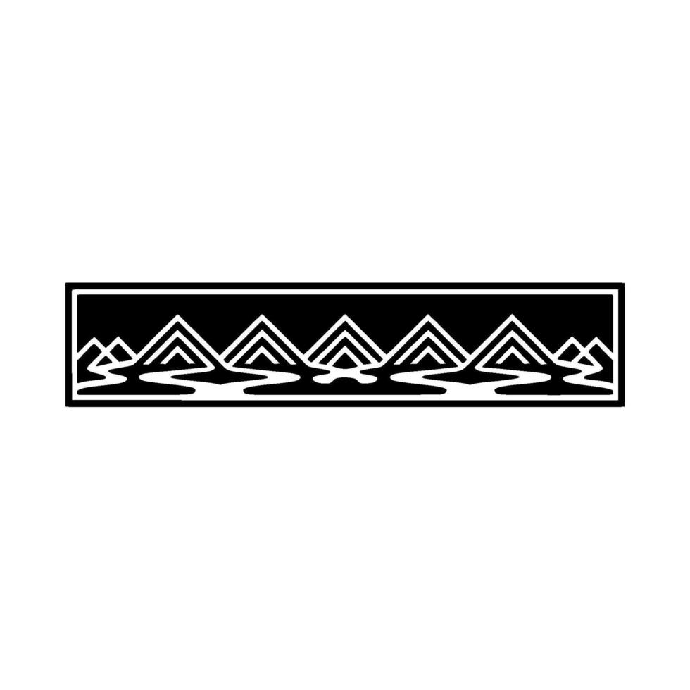 Geometric Wave Border, Art Deco Style, Blackandwhite vector