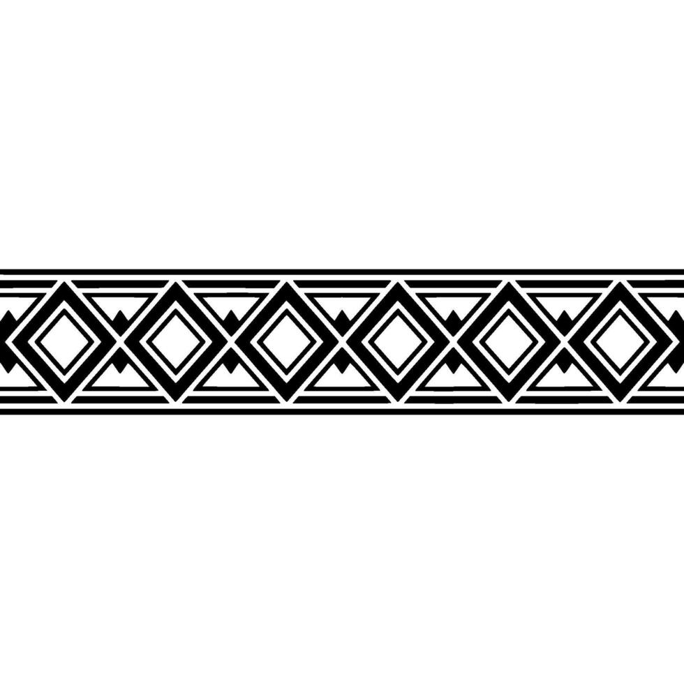 Geometric Deco Border, Minimalist Pattern, alternate version 37 vector
