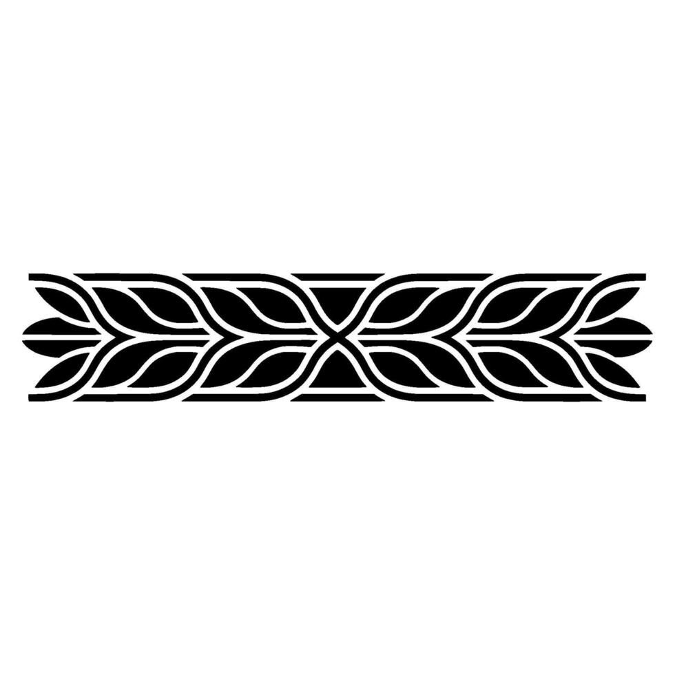 Stylized Wheat Border, Elegant Decorative Element vector