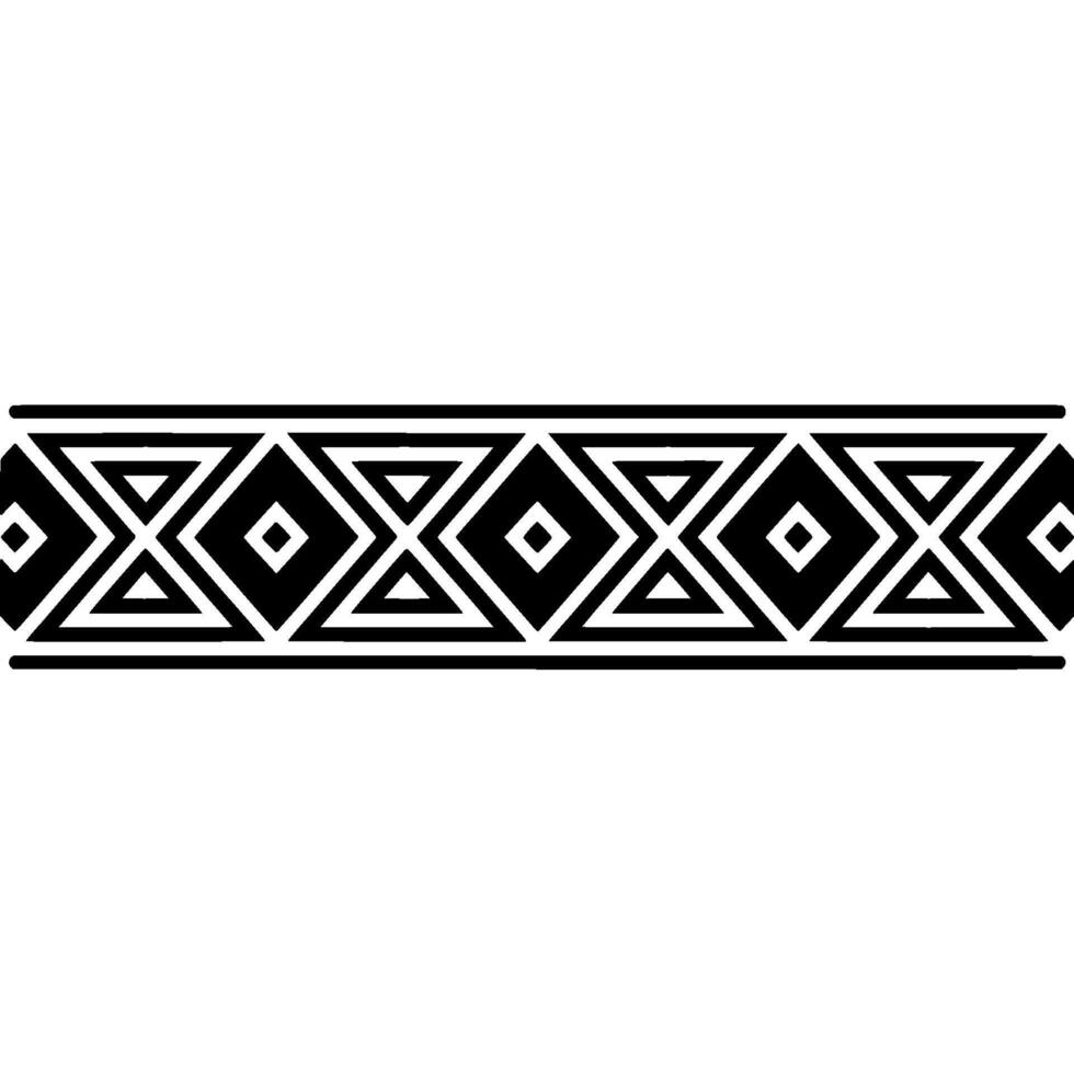Geometric Tribal Border, Minimalist, alternate version 111 vector