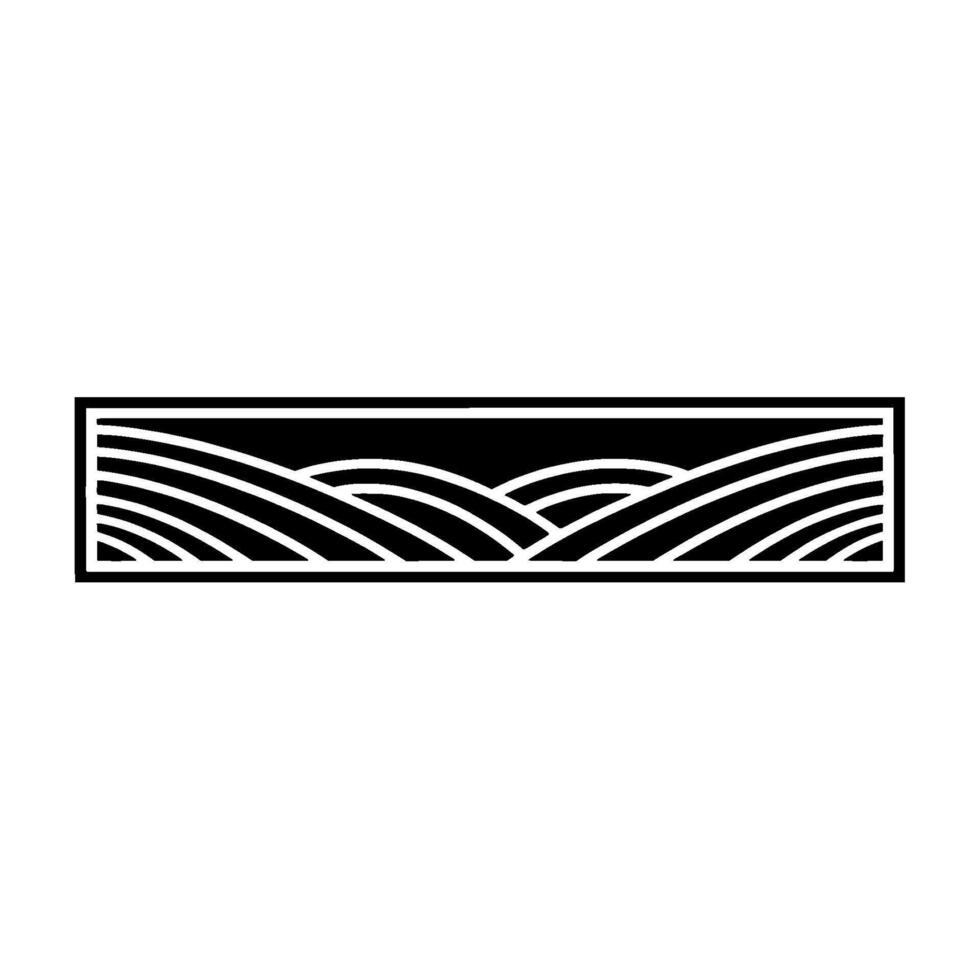 Minimalist Landscape Border, Serene Horizon vector